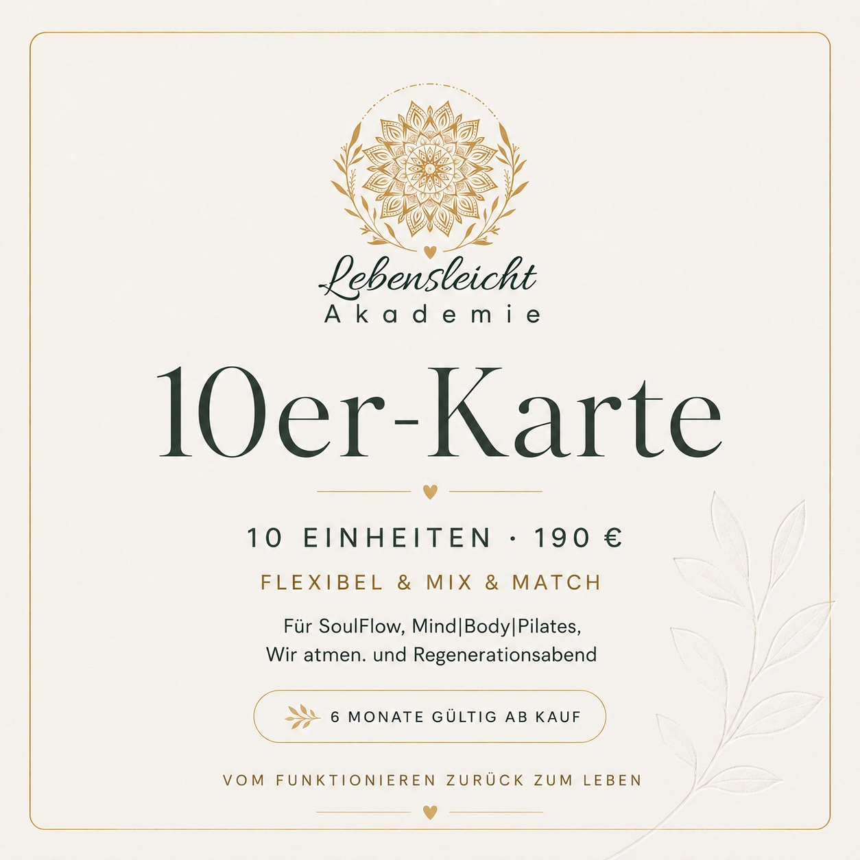 Die Lebensleicht 10er-Karte