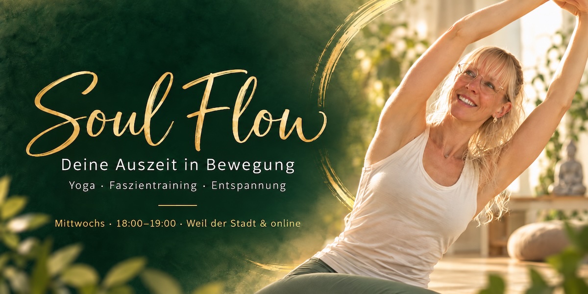 Kursbild SoulFlow: Deine Auszeit in Bewegung, mittwochs 18:00 Uhr